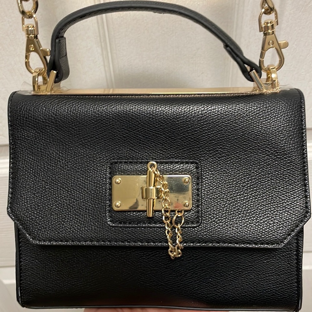 Aldo black and gold vegan PU purse